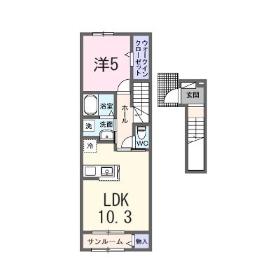 ペニーレイン 202【管理NO：1-028600701-02020】 ★家具家電は申し込み後に搬入します★ ★2026年10月上旬入居可能★の外観画像