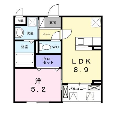 ソレイユ八条春日 202【管理NO：1-028237001-02020】 ★家具家電は申し込み後に搬入します★の外観画像