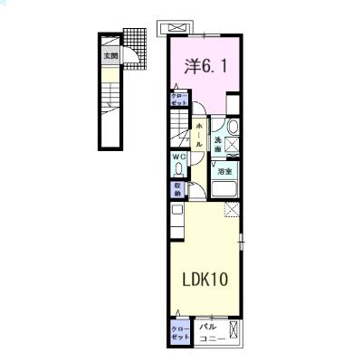 ｆｏｒｅｓｔａ　寺田Ⅰ 201【管理NO：1-024535801-02010】 ★家具家電は申し込み後に搬入します★の外観画像