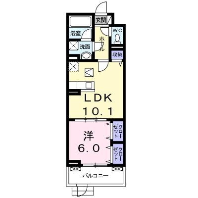 プリムローズⅡ 106【管理NO：1-022448301-01050】 ★家具家電は申し込み後に搬入しますの外観画像