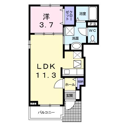 ラルジュ　エスト 101【管理NO：1-018093701-01010】 ★家具家電は申し込み後に搬入します★の外観画像