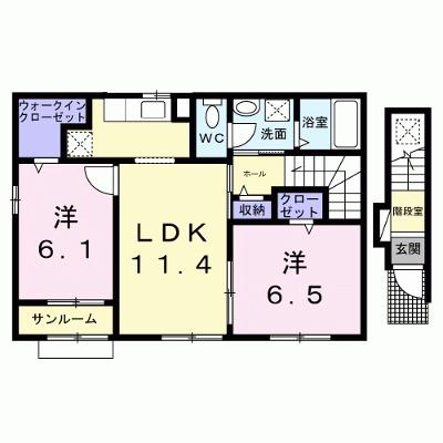 パーク・エノコダ 201【管理NO：1-027181801-02010】 ★家具家電は申し込み後に搬入します★の外観画像