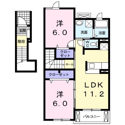 プロムナード笹部Ⅱ 202【管理NO：1-018131501-02020】 ★家具家電は申し込み後に搬入しますの外観画像