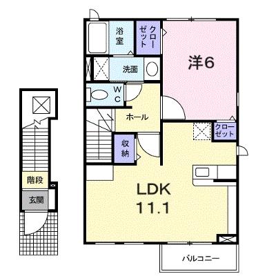 メゾン　ソレイユＡ 203【管理NO：1-017585701-02030】 ★家具家電は申し込み後に搬入しますの外観画像