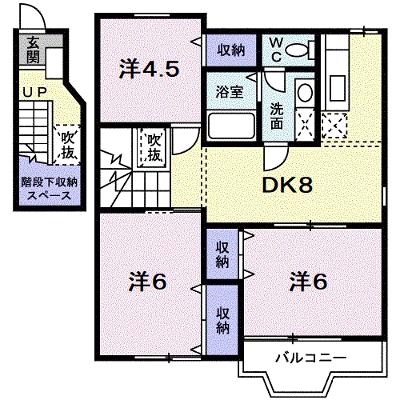ライジングヒルズ 201【管理NO：1-009438201-02010】 ★家具家電は申し込み後に搬入しますの外観画像