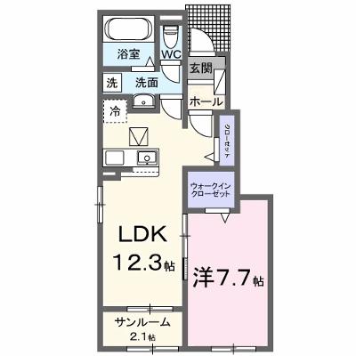 メゾンドアポロン 104【管理NO：1-027408901-01040】 ★家具家電は申し込み後に搬入しますの外観画像
