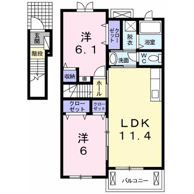 パーチェＢ 202【管理NO：1-016388102-02020】 ★家具家電は申し込み後に搬入しますの外観画像