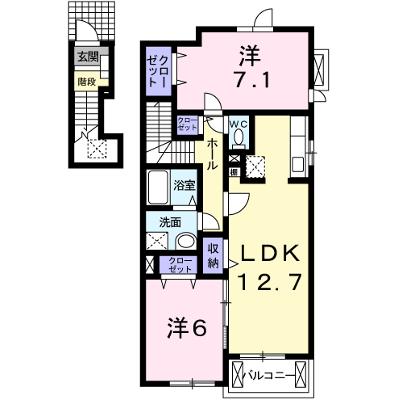 クラッセ弐番館 201【管理NO：1-015204802-02010】 ★家具家電は申し込み後に搬入します 2026年08月上旬入居可能の外観画像