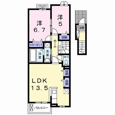 メゾン・ド・カルムⅥ 205【管理NO：1-025115801-02050】 ★家具家電は申し込み後に搬入します 2026年07月下旬入居可能の外観画像