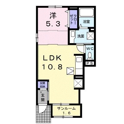 ＤＫ　ＳＥＬＥＣＴ　宝殿　Ⅰ 101【管理NO：1-027146301-01010】 ★家具家電は申し込み後に搬入します★の外観画像