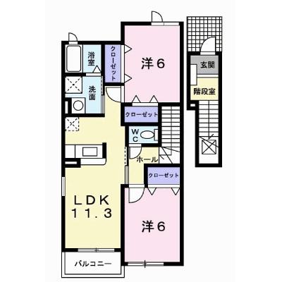 ヴェルサン・アベニュⅡ 203【管理NO：1-013233902-02030】 ★家具家電は申し込み後に搬入します★の外観画像