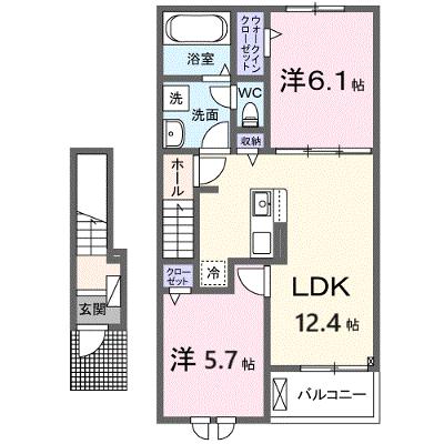 プロスペリテⅤ　Ｂ棟 204【管理NO：1-028177202-02040】 ★家具家電は申し込み後に搬入します★ ★2026年09月下旬入居可能★の外観画像