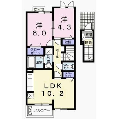アンソレイユⅡ 203【管理NO：1-020041401-02030】 ★家具家電は申し込み後に搬入します★の外観画像