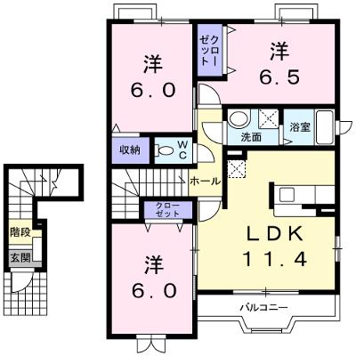 カモミールⅢ　Ａ 202【管理NO：1-012902001-02020】 ★家具家電は申し込み後に搬入しますの外観画像
