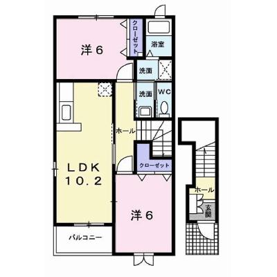 エレガンシア 201【管理NO：1-012807001-02010】 ★家具家電は申し込み後に搬入しますの外観画像