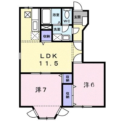 コンフォート阿江 102【管理NO：1-007219101-01020】 ★家具家電は申し込み後に搬入します★の外観画像