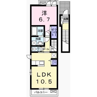 グランアウローラⅥ 206【管理NO：1-020104901-02060】 ★家具家電は申し込み後に搬入しますの外観画像
