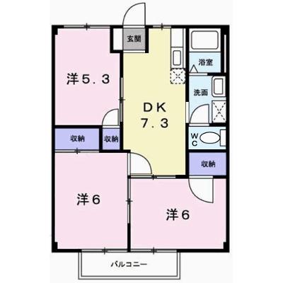 ドミール三喜 102【管理NO：1-003862301-01020】 ★家具家電は申し込み後に搬入します★の外観画像