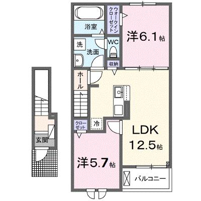 ジラソーレ・タデノ 204【管理NO：1-028182101-02040】 ★家具家電は申し込み後に搬入します 2026年09月上旬入居可能の外観画像