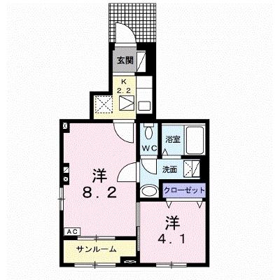 カーサ・ブライト 103【管理NO：1-026009501-01030】 ★家具家電は申し込み後に搬入します★の外観画像