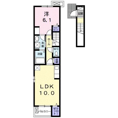 ヴァンベール田寺Ｂ 204【管理NO：1-025723902-02040】 ★家具家電は申し込み後に搬入します★の外観画像