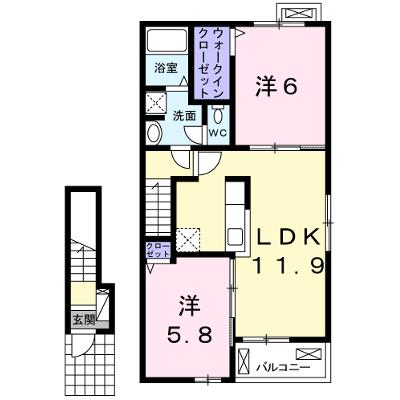 サニー　ハピネスⅡ 203【管理NO：1-020661701-02030】 ★家具家電は申し込み後に搬入しますの外観画像