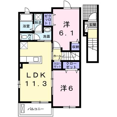 アベニール・フルール 203【管理NO：1-019403901-02030】 ★家具家電は申し込み後に搬入します★の外観画像