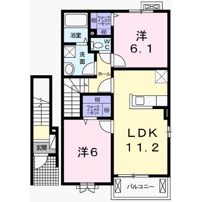 サンリット福崎Ⅱ 205【管理NO：1-018156802-02050】 ★家具家電は申し込み後に搬入します★の外観画像