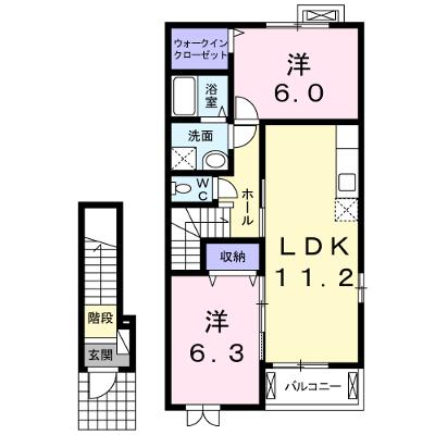 モンシェリー御立Ａ 204【管理NO：1-017589401-02040】 ★家具家電は申し込み後に搬入します★の外観画像