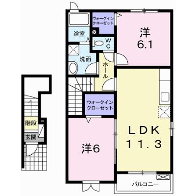 エクセレント大野 205【管理NO：1-016568001-02050】 ★家具家電は申し込み後に搬入します★の外観画像
