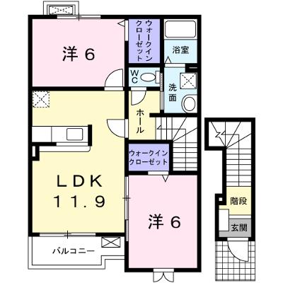 ラルジュ　フォンテーヌⅣ 201【管理NO：1-014581602-02010】 ★家具家電は申し込み後に搬入します★の外観画像