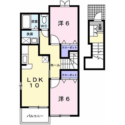 ブルーメ野里Ｂ 202【管理NO：1-012733602-02020】 ★家具家電は申し込み後に搬入します★の外観画像