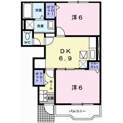 アウローラＭ　Ａ 102【管理NO：1-012700001-01020】 ★家具家電は申し込み後に搬入しますの外観画像