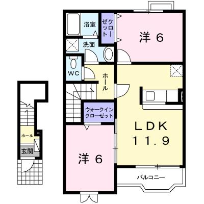 パレ・ロジュマン 203【管理NO：1-012680501-02030】 ★家具家電は申し込み後に搬入しますの外観画像