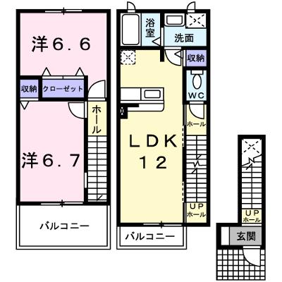 メゾン　ド　リジェールＳ 206【管理NO：1-012234601-02060】 ★家具家電は申し込み後に搬入します★の外観画像