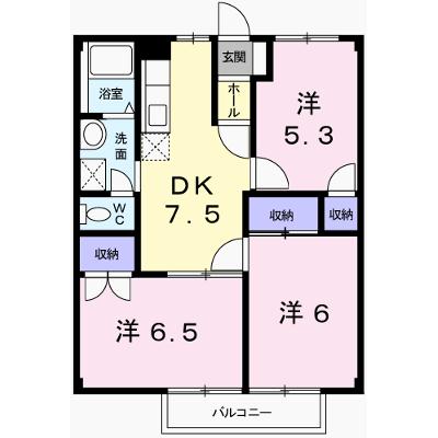 パレスイナバ 203【管理NO：1-004476201-02030】 ★家具家電は申し込み後に搬入します★の外観画像