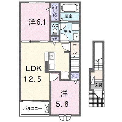 シーズンテラス勝原 202【管理NO：1-026859901-02020】 ★家具家電は申し込み後に搬入しますの外観画像