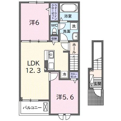 グランデフォルトーネＡ 202【管理NO：1-026802801-02020】 ★家具家電は申し込み後に搬入します★の外観画像
