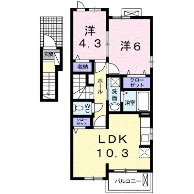 エスト　アロッジオ 201【管理NO：1-017705701-02010】 ★家具家電は申し込み後に搬入します★の外観画像