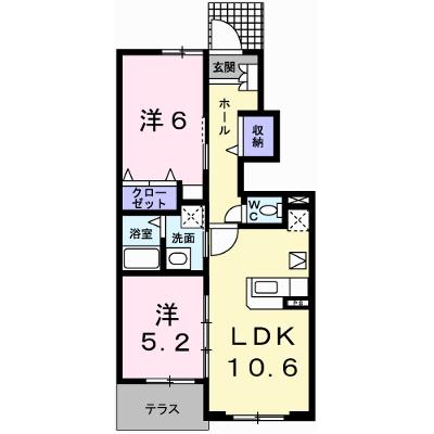 クール・ヴィヴァーチェＣ 102【管理NO：1-013242701-01020】 ★家具家電は申し込み後に搬入しますの外観画像