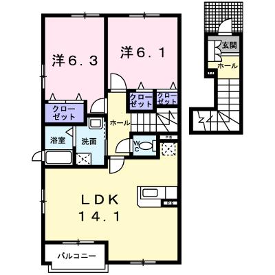クール・ヴィヴァーチェＢ 204【管理NO：1-013238502-02040】 ★家具家電は申し込み後に搬入しますの外観画像
