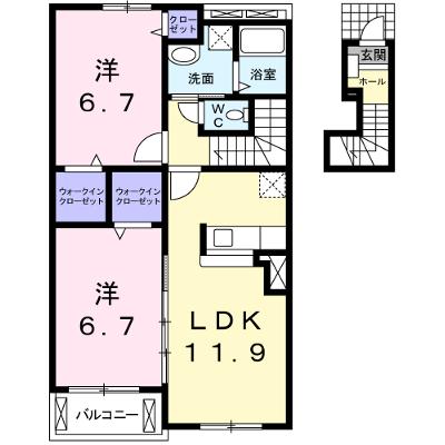 クール・ヴィヴァーチェＢ 202【管理NO：1-013238502-02020】 ★家具家電は申し込み後に搬入しますの外観画像