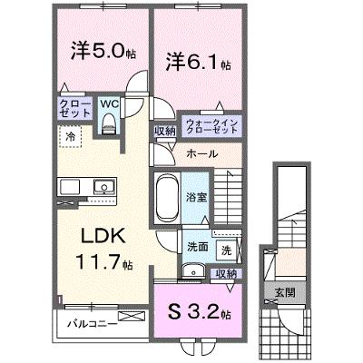 サンセールⅨ　Ａ 202【管理NO：1-028211101-02020】 ★家具家電は申し込み後に搬入します★の外観画像