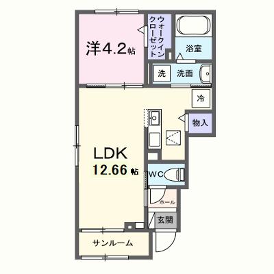 グラムス　レビン 101【管理NO：1-028079101-01010】 ★家具家電は申し込み後に搬入しますの外観画像