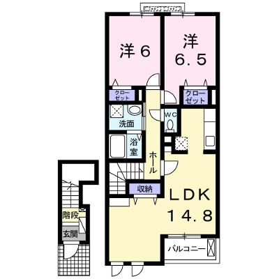 フィオレンティーナⅤ 203【管理NO：1-022025501-02030】 ★家具家電は申し込み後に搬入しますの外観画像