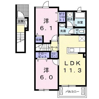 ネオ・ヒルサイド 202【管理NO：1-019457301-02020】 2026年07月上旬入居可能の外観画像