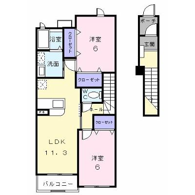 ヒルサイド緑ヶ丘Ｂ 203【管理NO：1-013933102-02030】 ★家具家電は申し込み後に搬入しますの外観画像