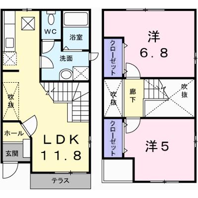 メゾン・レリア 104【管理NO：1-011923201-01040】 ★家具家電は申し込み後に搬入します★の外観画像
