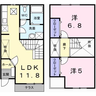 メゾン・レリア 103【管理NO：1-011923201-01030】 ★家具家電は申し込み後に搬入します★の外観画像