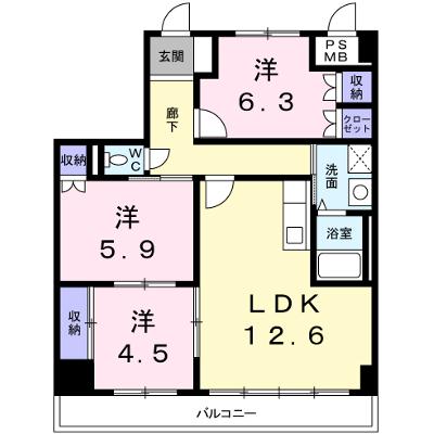 シエル青山 403【管理NO：1-009761701-04030】 ★家具家電は申し込み後に搬入しますの外観画像